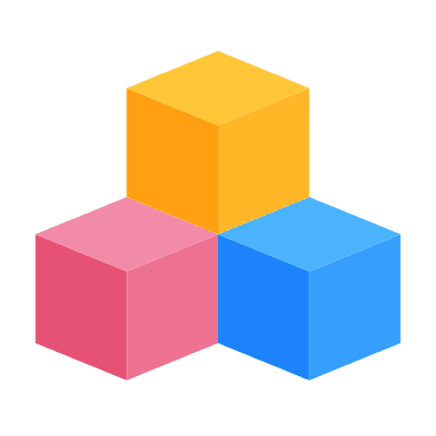 Cubes, Animated Icon, Flat