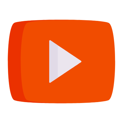 Youtube, Animated Icon, Flat