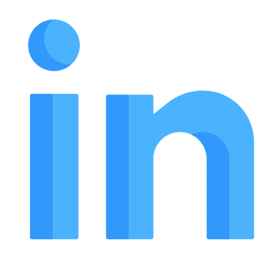 Linkedin, Animated Icon, Flat