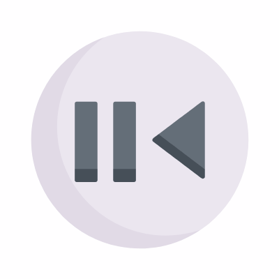 Pause Play Circle, Animated Icon, Flat