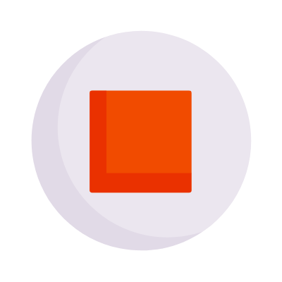 Stop Circle, Animated Icon, Flat
