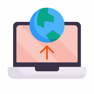 Laptop Deployment, Animated Icon, Flat