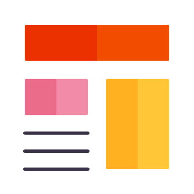 Layout, Animated Icon, Flat