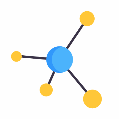 Network, Animated Icon, Flat