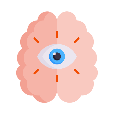 Brain Intuition, Animated Icon, Flat