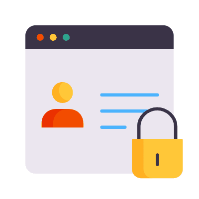 Secure Data, Animated Icon, Flat