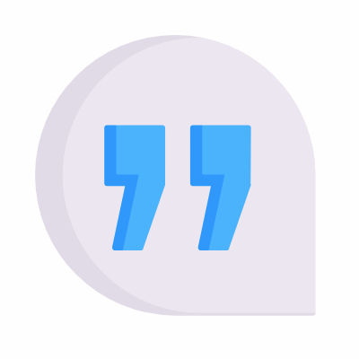 Chat Quote, Animated Icon, Flat