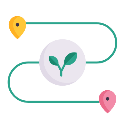 Green Corridors, Animated Icon, Flat