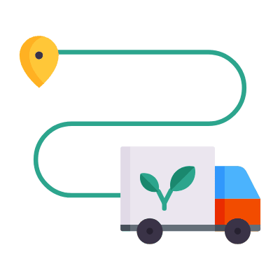 Green Shipping, Animated Icon, Flat
