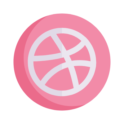 Dribbble, Animated Icon, Flat
