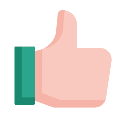 Thumb Up, Animated Icon, Flat
