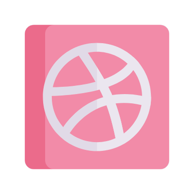 Dribbble, Animated Icon, Flat