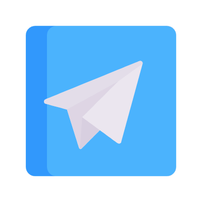 Telegram, Animated Icon, Flat