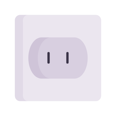 Outlet Type A, Animated Icon, Flat