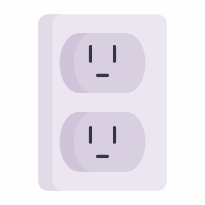 Outlet Double Type B, Animated Icon, Flat