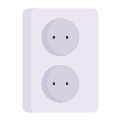 Outlet Double Type C, Animated Icon, Flat