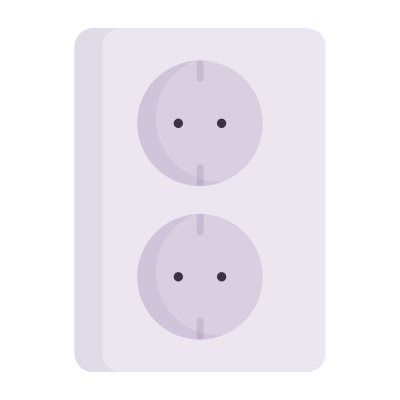 Outlet Double Type F, Animated Icon, Flat