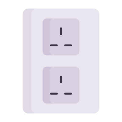Outlet Double Type G, Animated Icon, Flat