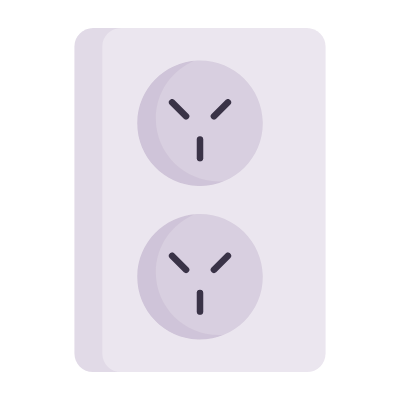 Outlet Double Type H, Animated Icon, Flat