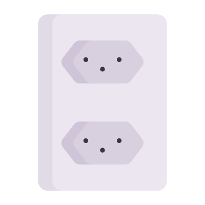 Outlet Double Type J, Animated Icon, Flat