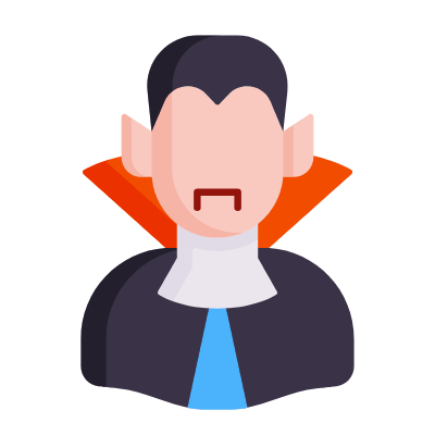 Vampire, Animated Icon, Flat