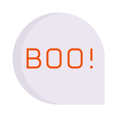 Chat Boo, Animated Icon, Flat