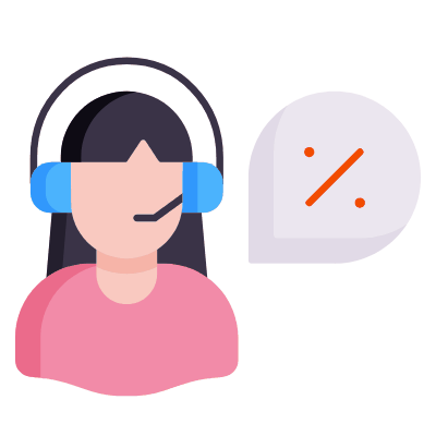 Woman Telemarketer, Animated Icon, Flat