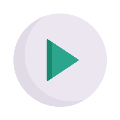 Play Circle, Animated Icon, Flat