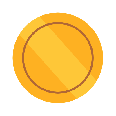 Coin, Animated Icon, Flat