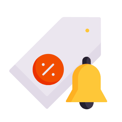 Sale Alert, Animated Icon, Flat