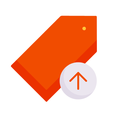 Price Up, Animated Icon, Flat