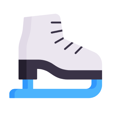 Skates, Animated Icon, Flat