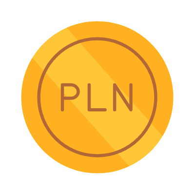 Polish Coin, Animated Icon, Flat