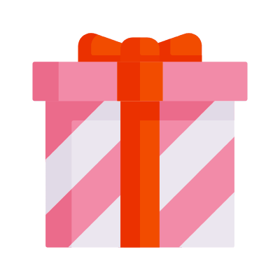 Gift Pattern, Animated Icon, Flat