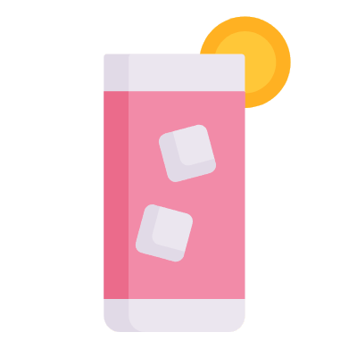 Highball Glass, Animated Icon, Flat
