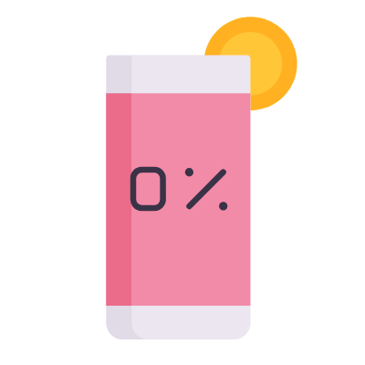 Mocktail, Animated Icon, Flat