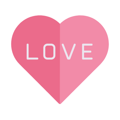 Heart Love, Animated Icon, Flat