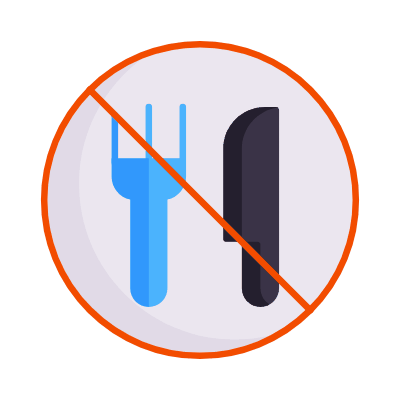 Cutlery Ban, Animated Icon, Flat