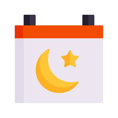 Ramadan, Animated Icon, Flat