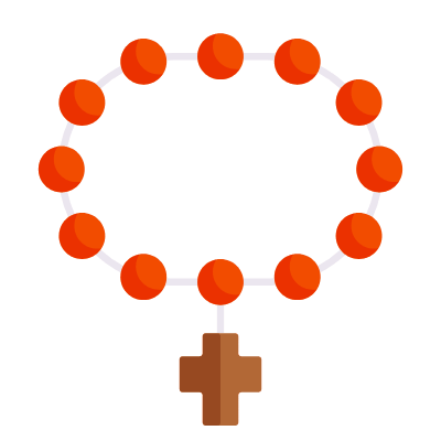 Rosary, Animated Icon, Flat