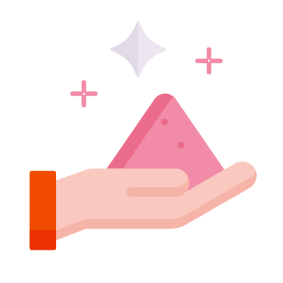 Hand powder Gulal, Animated Icon, Flat