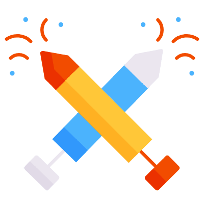 Pichkari, Animated Icon, Flat