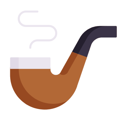 Smoking Pipe, Animated Icon, Flat