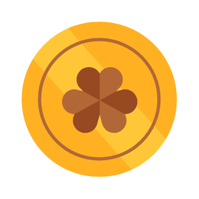 St Patrick's Coin, Animated Icon, Flat