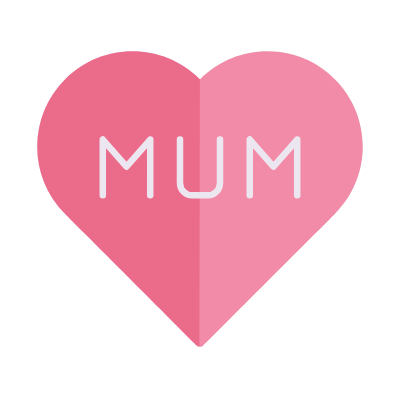 Love Mum, Animated Icon, Flat