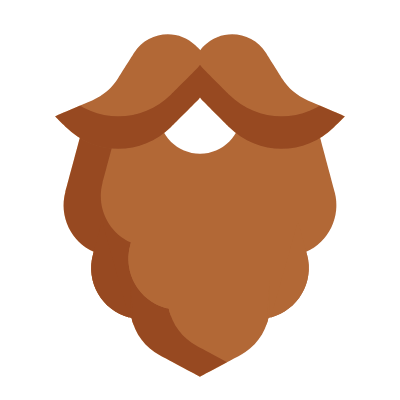 Facial Hair, Animated Icon, Flat