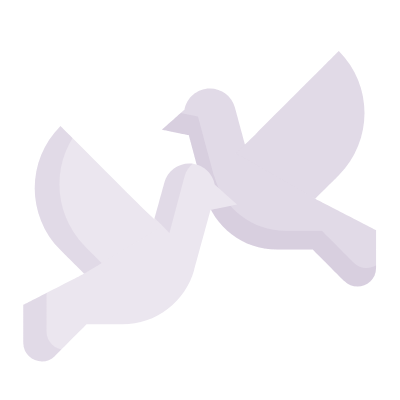 Doves, Animated Icon, Flat