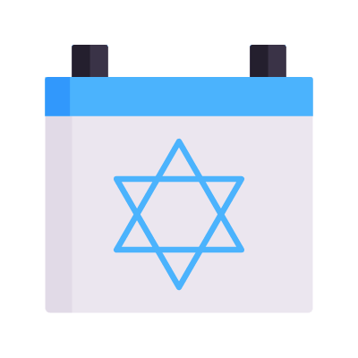 Hanukkah, Animated Icon, Flat
