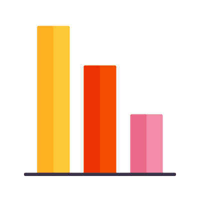 Bar Chart Decline, Animated Icon, Flat