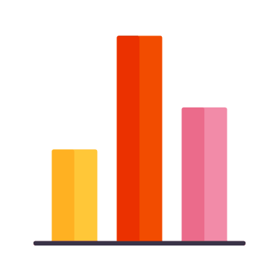 Bar Chart, Animated Icon, Flat